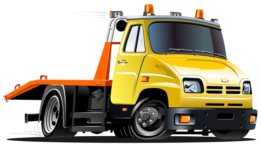 Lexington Kentucky Tow Truck Insurance - Yellow flatbed tow truck